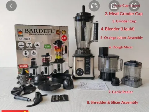 8-in-1 Motor bardefu blender, 4L large capacity